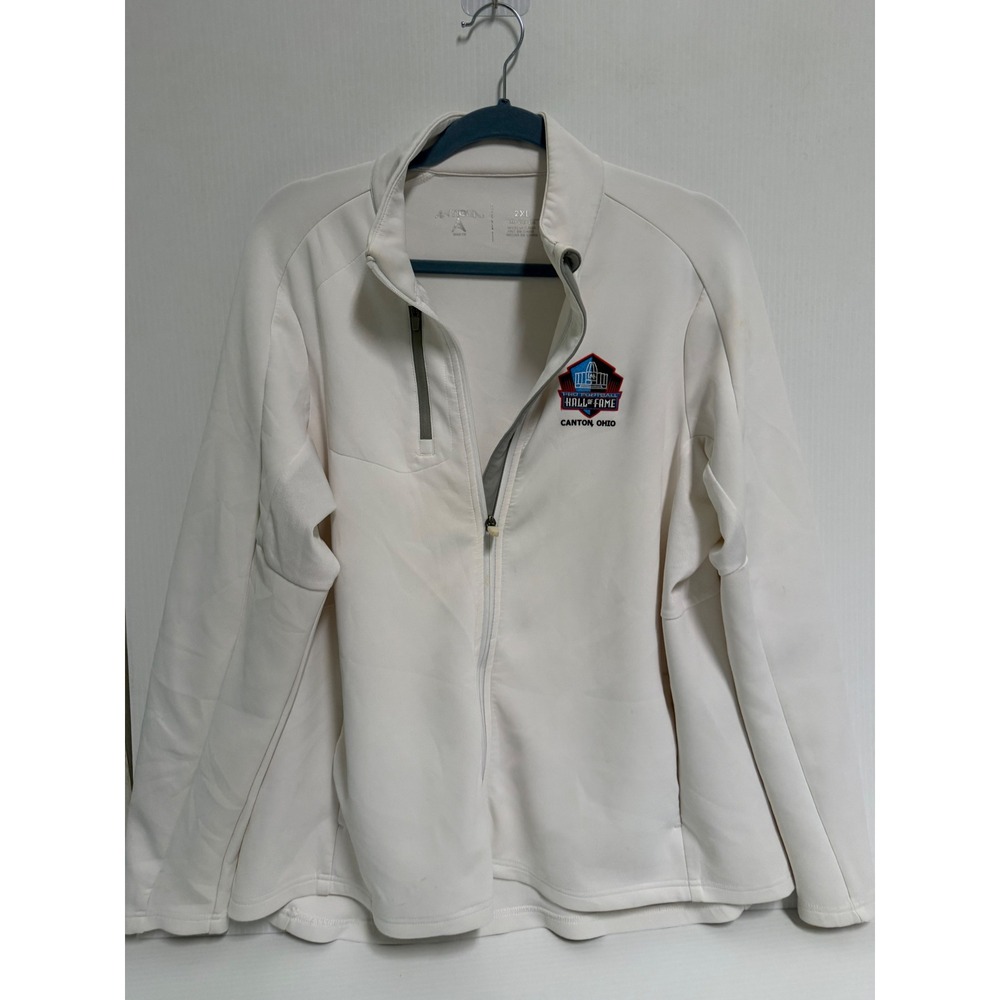 Antigua Pro Football Hall of Fame Canton Ohio Jacket Womens 2XL White Full Zip